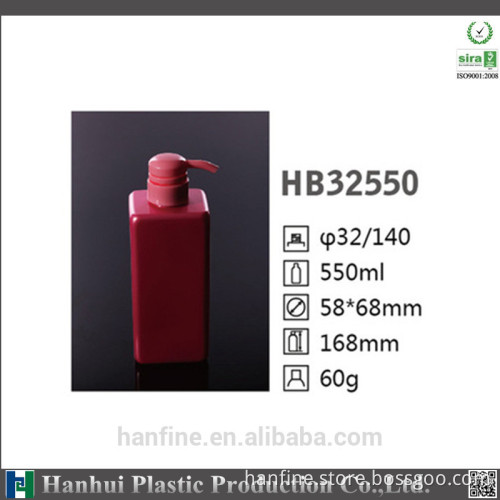2015 Best quality Square bottle for shampoo/PET/factory price